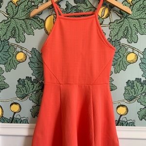 Bright Coral Flirty Summer Dress